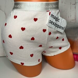 VS XS M XL XXL LOGO BAND COTTON SLEEP SHORTS SUPER SOFT PAJAMAS LINGERIE HEARTS